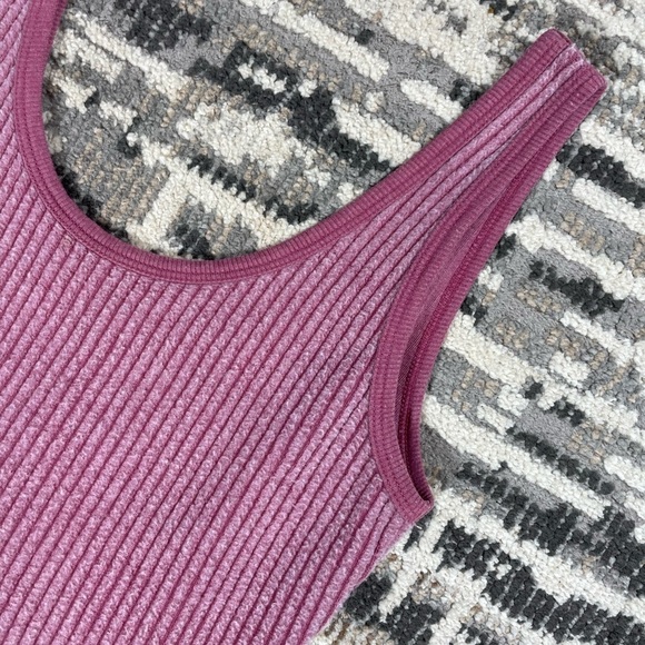 Wild Fox Pink Fuzzy Cropped Tank Top - Picture 5 of 11